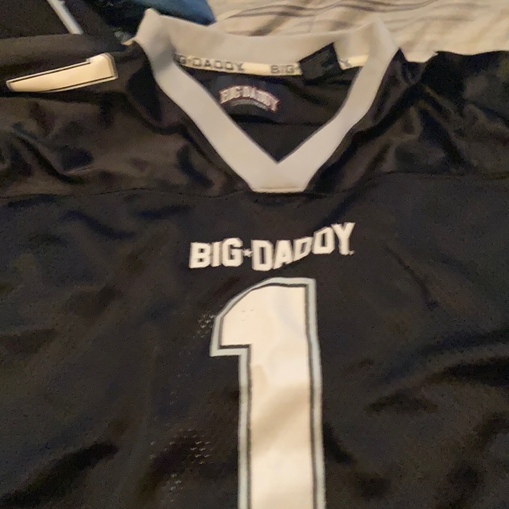Big daddy Jersey style XL shirt blue and silver very good condition except 1 cut